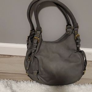 Grey shoulder bag